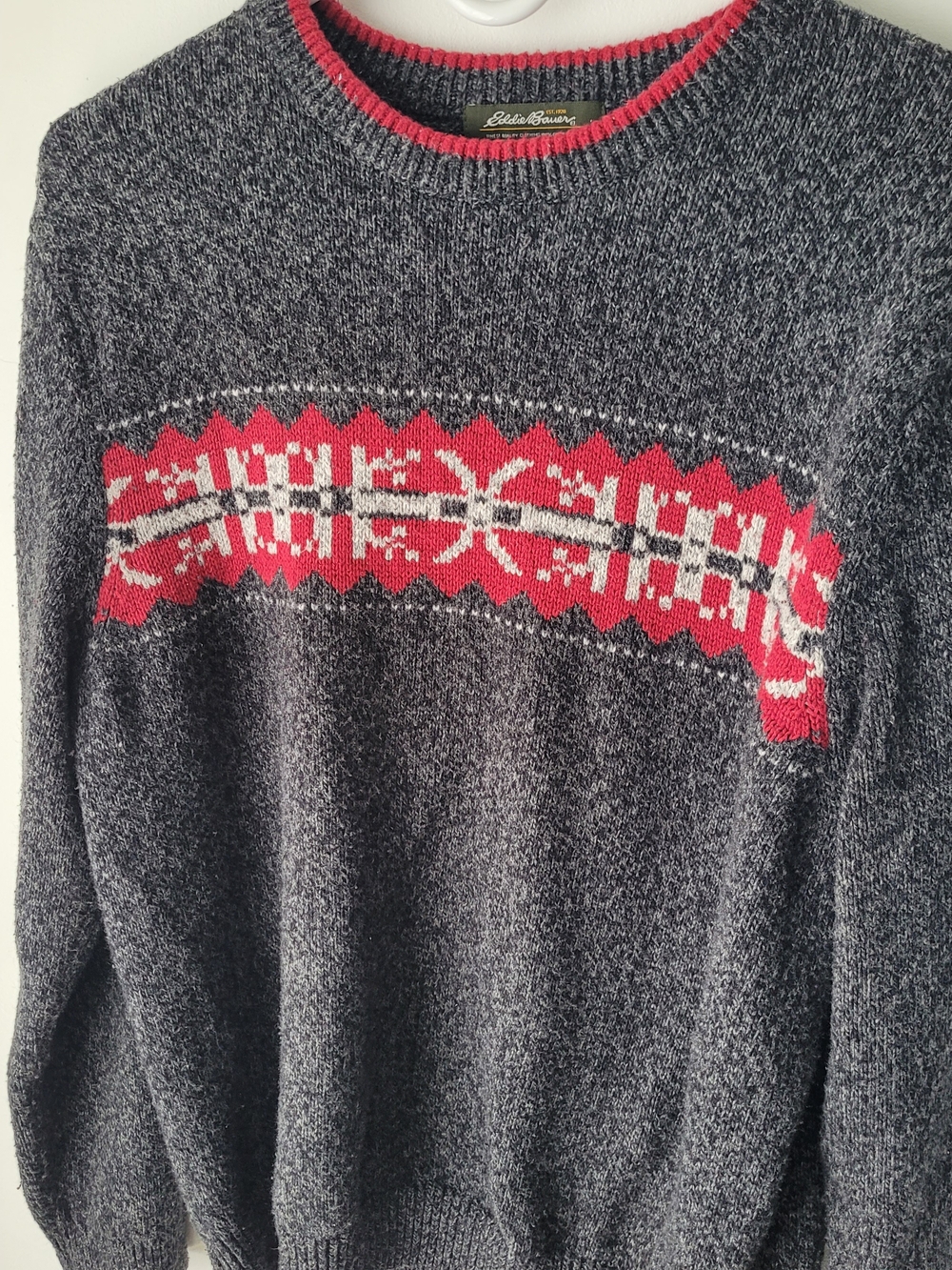 Eddie Bauer Gray Crewneck Sweater Size M - Picture 2 of 7